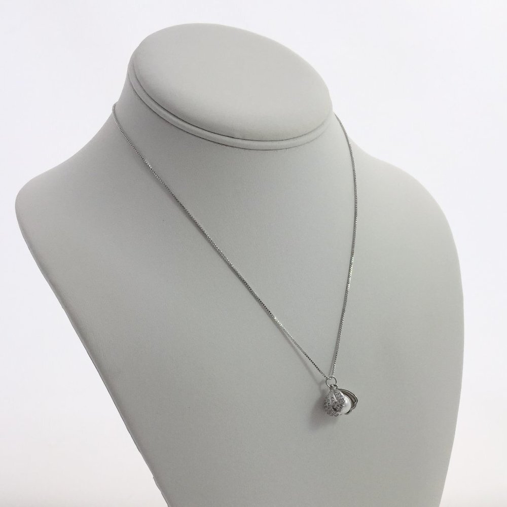 Jewelry necklace pendant shell beach white pearl 925 sterling silver with chain - Picture 8 of 8
